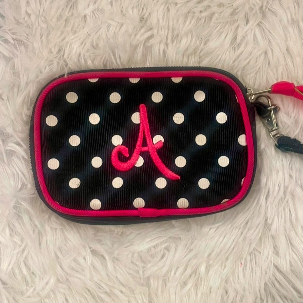Zippered ID Pouch with Letter A